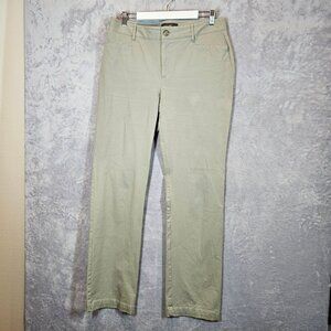 Eddie Bauer Womens 12 Tall Sage Green Straight Leg Pants office khaki casual